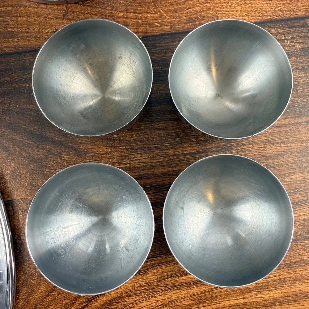 Chase USA Saturn Punch Bowl Set Ruby Glass Mid Century Barware